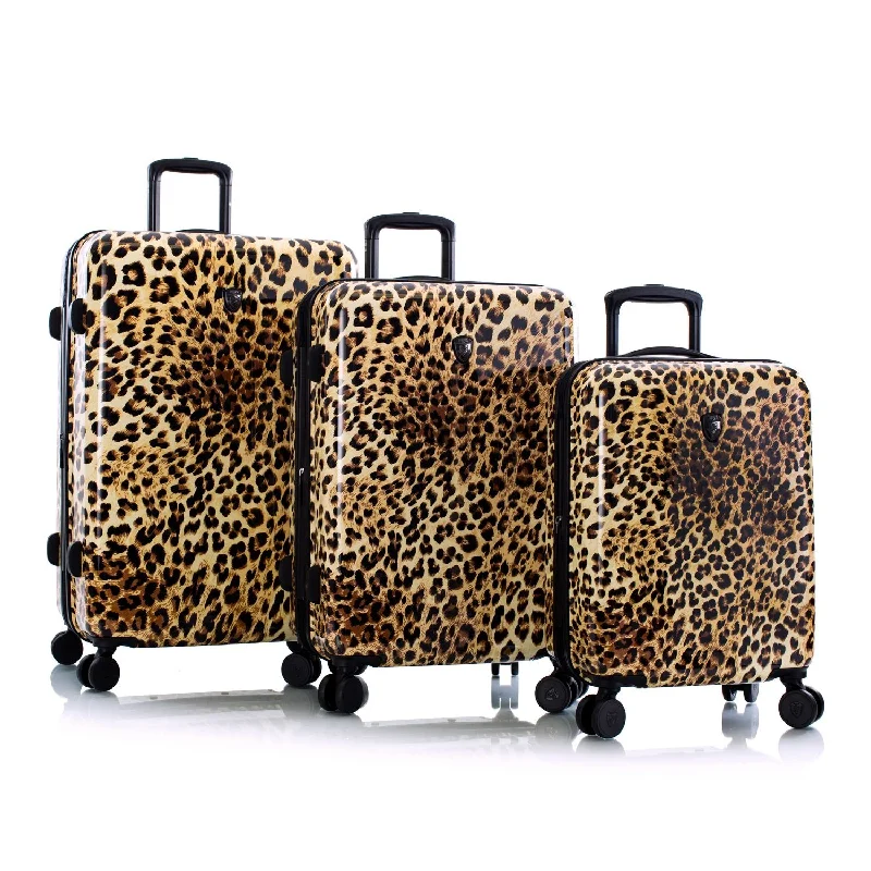 Leather - Trimmed Travel Laptop Sleeves in Burgundy for ProtectionBrown Leopard Fashion Spinner™ 3 Piece Luggage Set