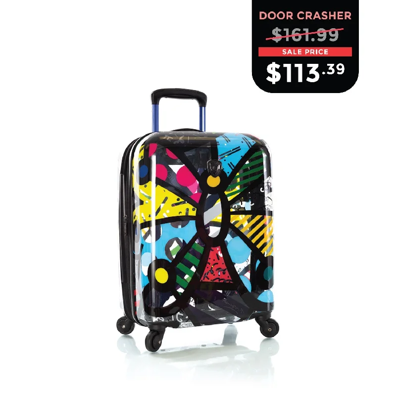 Waterproof Travel Duffel Bag Covers in Black for Protecting Your LuggageCYBER MONDAY DOOR CRASHER 2024 - Britto - Butterfly Transparent 21" Carry-on