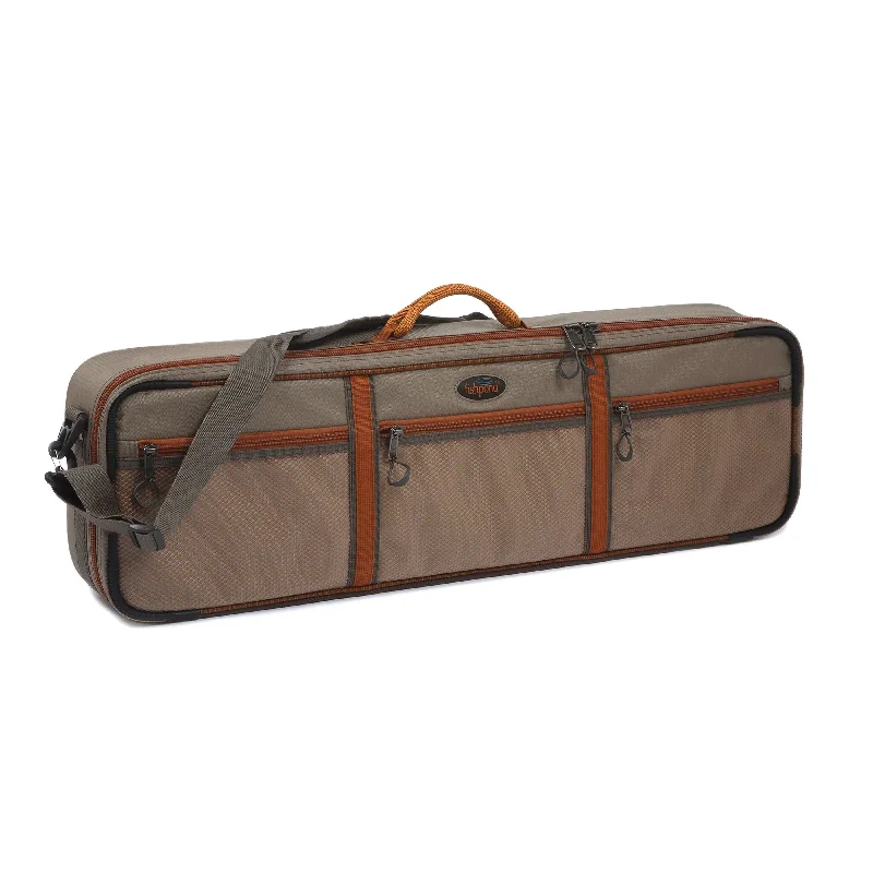Travel Shoe Bags in Polyester with Ventilation Holes in KhakiDakota Carry-On Rod & Reel Case