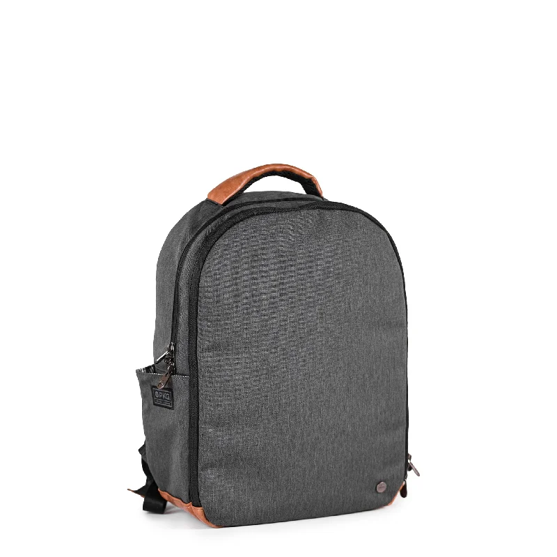 Travel Neck Pillow Covers in Soft Fleece in Gray for ComfortPKG Durham Commuter 17L Recycled Backpack