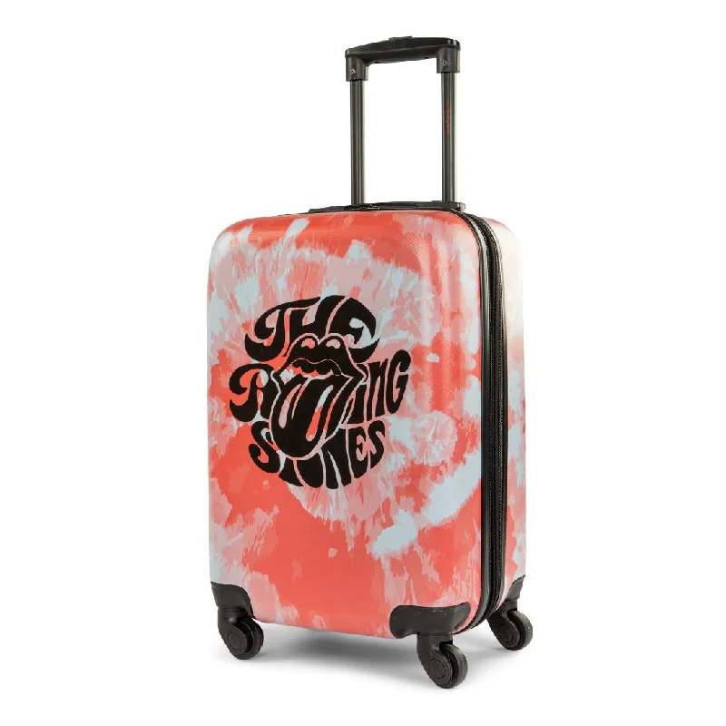 Waterproof Travel Duffel Bag Covers in Black for Protecting Your LuggageRolling Stones Tie-Dye Coral Carry-On Luggage