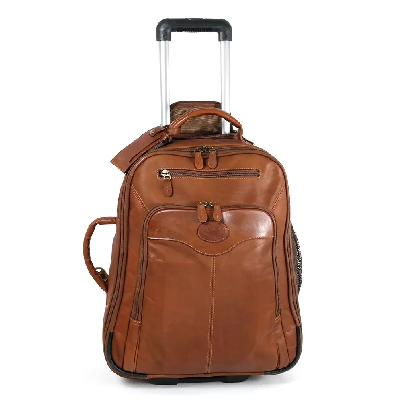 Travel Bag ID Card Holders in Clear Vinyl with LanyardsSanta Fe Leather Wheeled Backpack