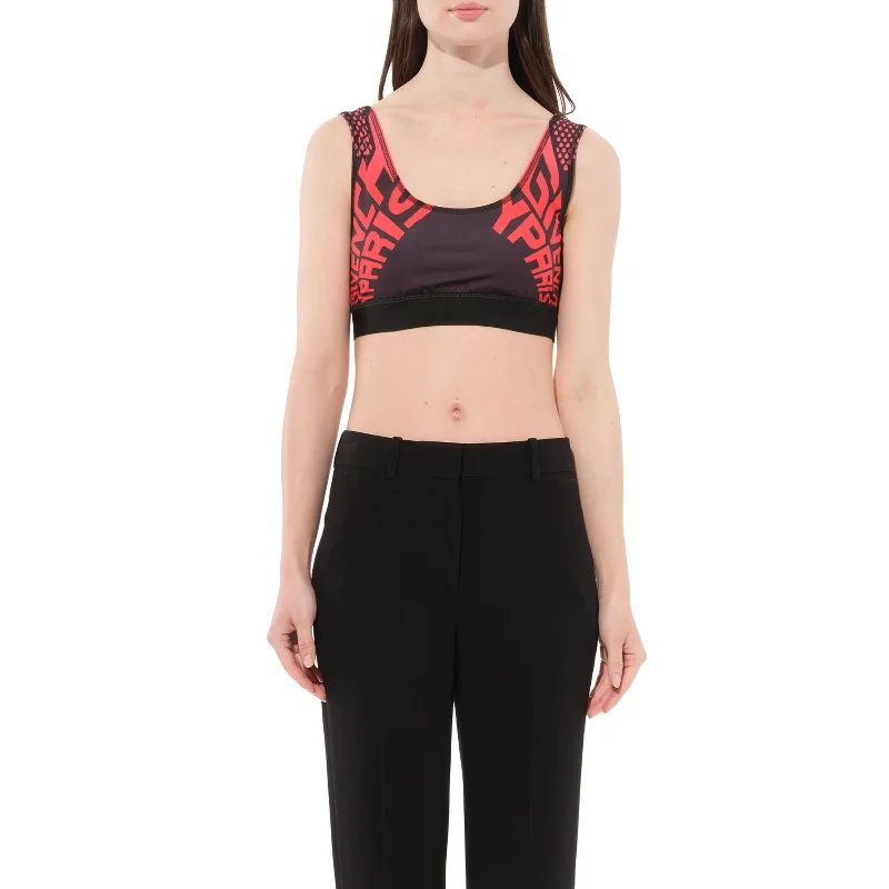 Metallic Bucket Bag in Rose Gold with Chain Strap for a Trendy Party LookSporty Bra in Red