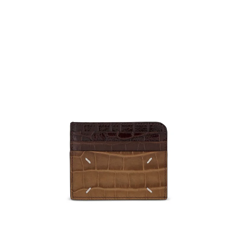 Linen Bucket Bag in Natural Beige with Braided Strap for a Rustic Summer EnsembleLeather Card Holder with Logo in Cognac