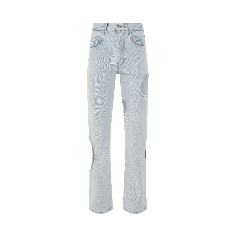 Women's Printed Bucket Bag in Floral Patterns for a Spring - Themed Day at the ParkMeteor Cool Baggy Jeans in Light Blue