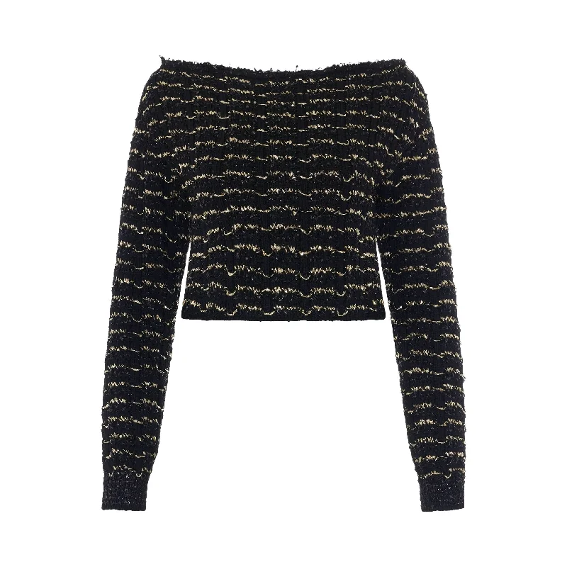 Women's Printed Bucket Bag in Floral Patterns for a Spring - Themed Day at the ParkOff Shoulder Cropped Striped Tweed Sweater in Black/Gold Women's Printed Bucket Bag in Floral Patterns for a Spring - Themed Day at the ParkOff Shoulder Cropped Striped Tweed Sweater in Black/Gold