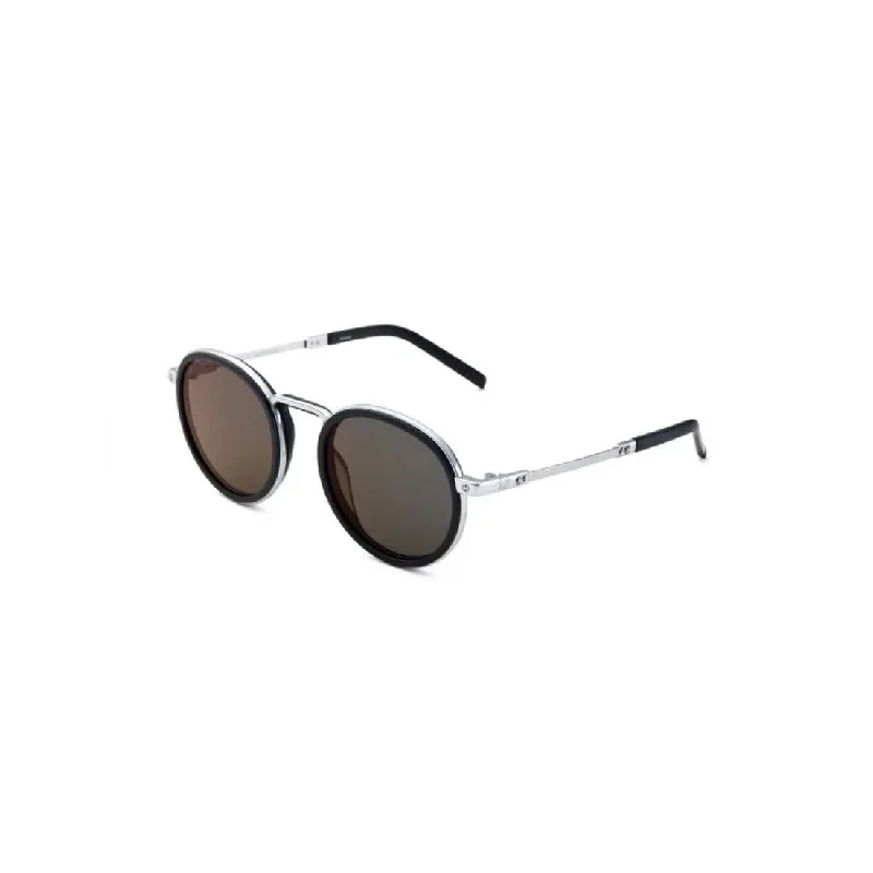 PVC Bucket Bag in Clear with Glitter Accents for a Fun and Edgy StyleSilver Matte Rounded Sunglasses with Red Mirror Lens