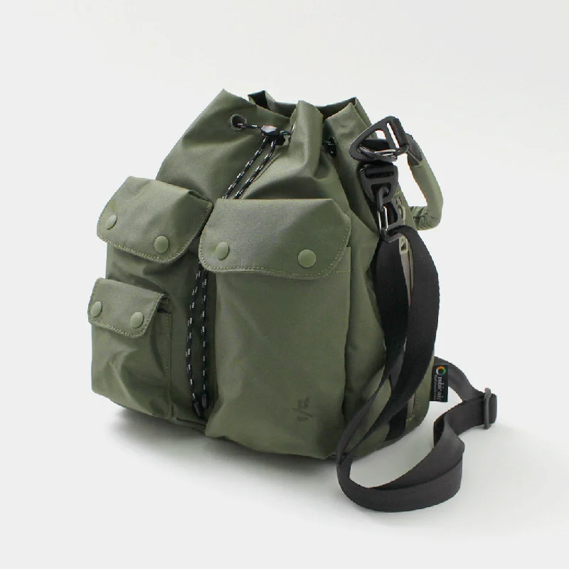 Faux Fur - Trimmed Tote Bag in White for a Cozy Winter LookF/CE. / Tactical 2-way drawstring bag