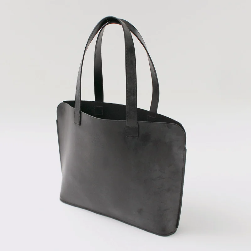 Monogrammed Tote Bag in Brown Leather with Personalized Initials for a Custom and Elegant TouchGLENROYAL / Wide Tote Bag