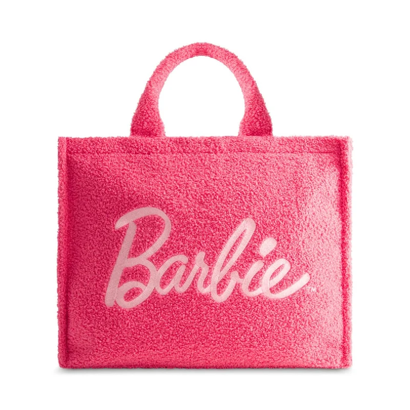 Embroidered Tote Bag in Beige with Floral Motifs for a Boho - Chic VibeBarbie™ Large Travel Sherpa Tote with trolley strap