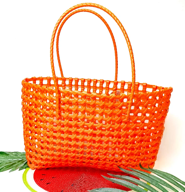 Women's Tote Bag with Zipper Closure in Red for Secure StorageBeachy Brights Basket Tote Bag in Orange Women's Tote Bag with Zipper Closure in Red for Secure StorageBeachy Brights Basket Tote Bag in Orange