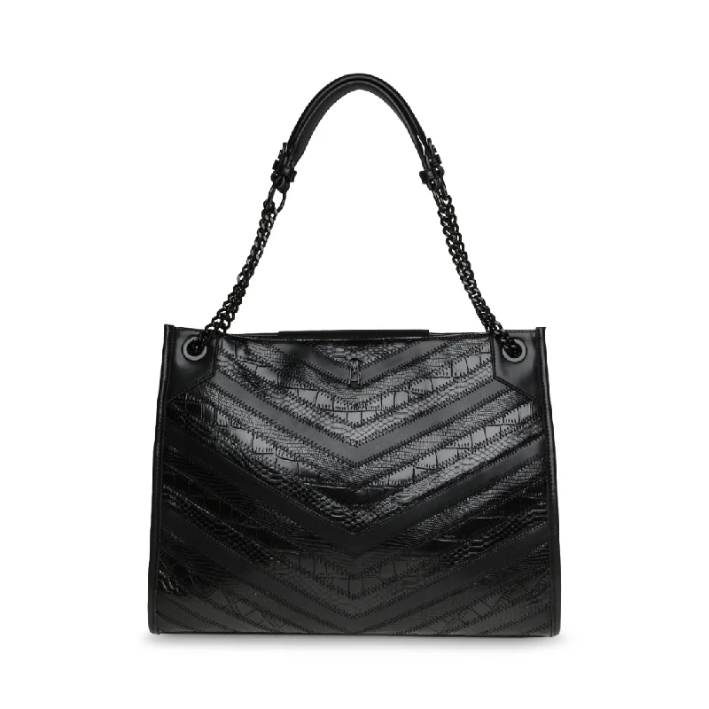 Women's Tote Bag with Inner Compartments in Gray for Organizing Everyday EssentialsBMALIE BLACK Women's Tote Bag with Inner Compartments in Gray for Organizing Everyday EssentialsBMALIE BLACK