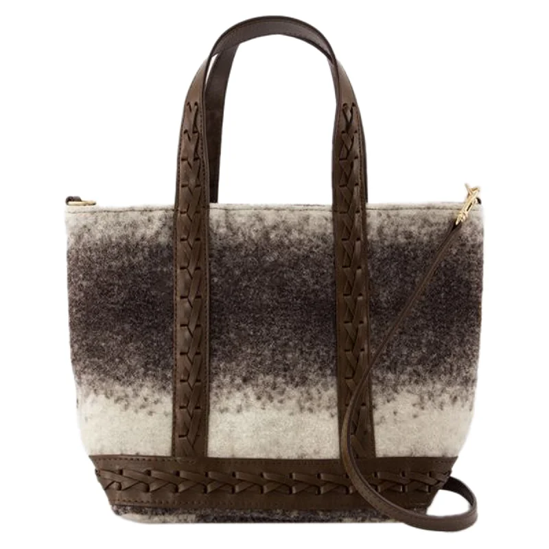 Linen Tote Bag in Natural Beige with Braided Details for a Rustic Summer EnsembleCabas S Shopper Bag - Vanessa Bruno - Wool - Brown