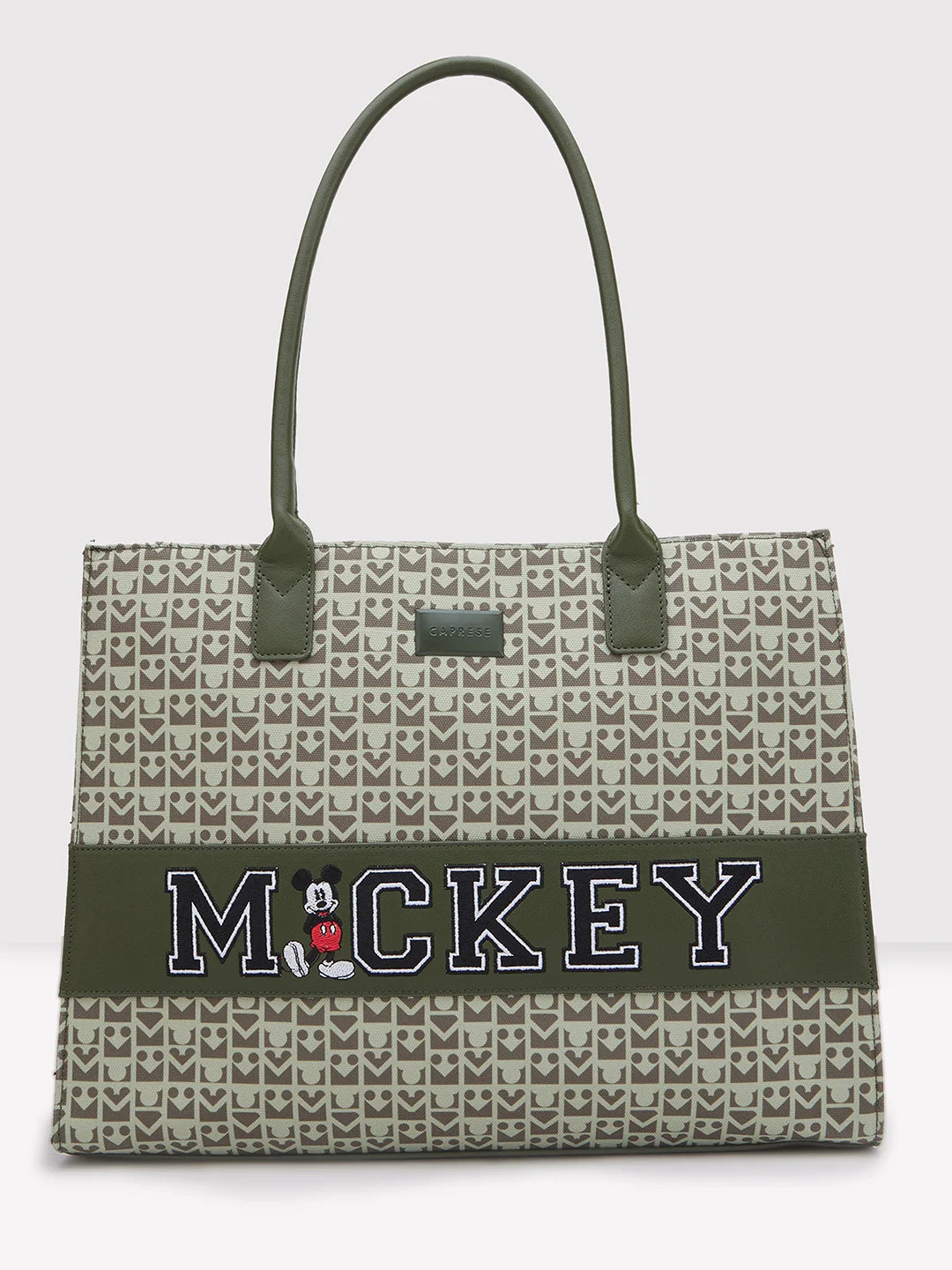 Women's Tote Bag with Magnetic Closure in Orange for Easy Access on the GoCaprese Aisha Tote Large Olive Green