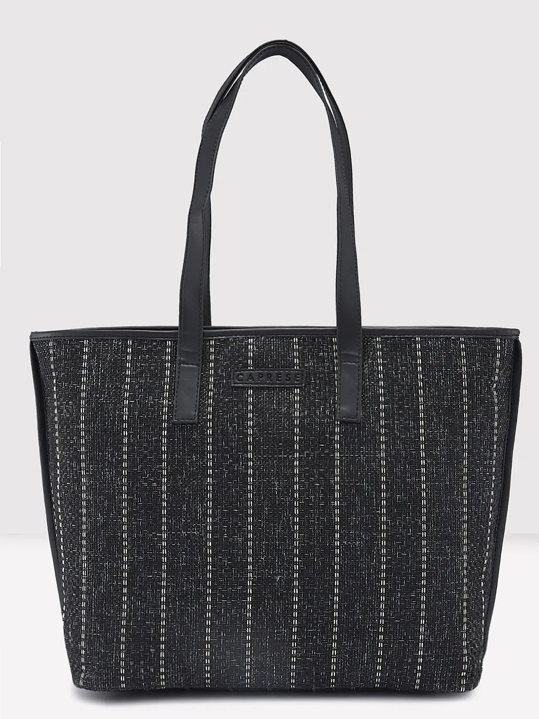 Geometric - Printed Tote Bag in Multicolor for a Contemporary and Trendy OutfitCaprese Evana Tote Medium Striped Women'S Handbag Black