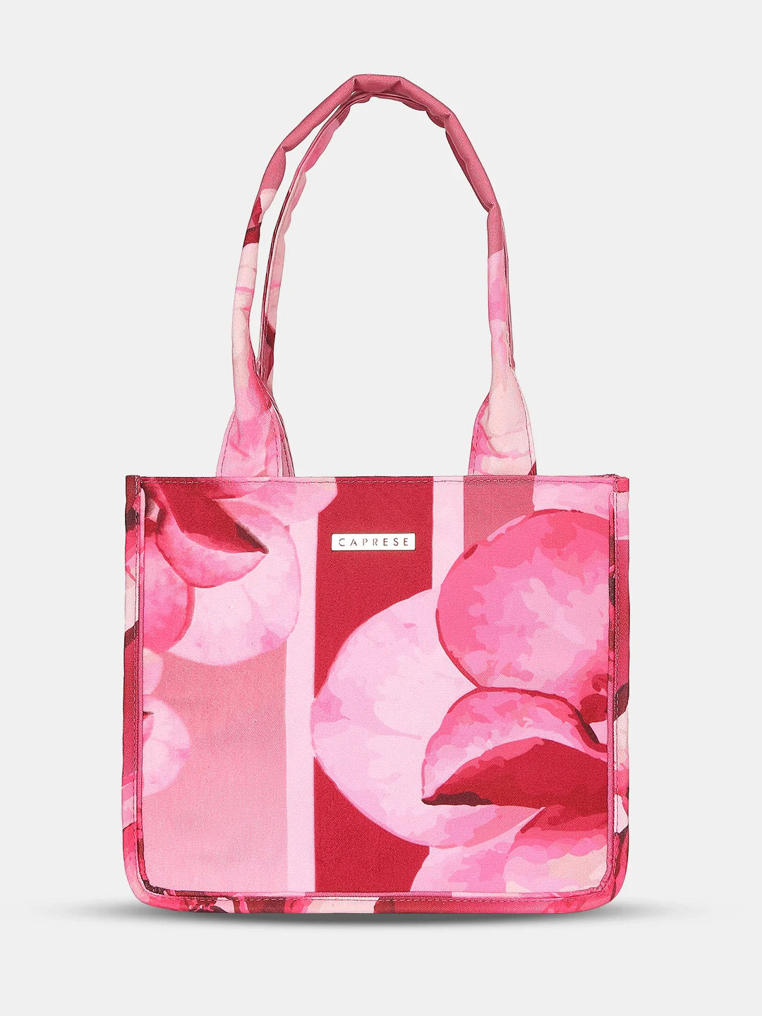 Quilted Tote Bag in Cream with Silver Hardware for a Classic and Sophisticated StyleCaprese Iris Tote Large Pink