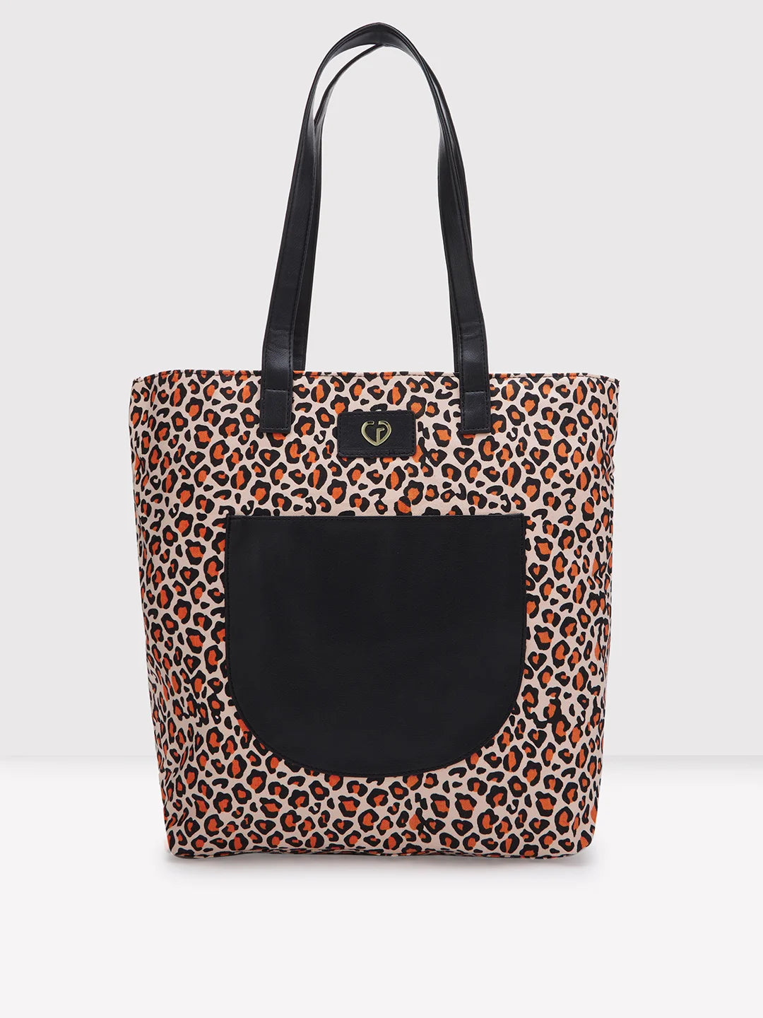 Women's Printed Tote Bag in Floral Patterns for a Spring - Themed Shopping TripCaprese Karel Tote Large Orange