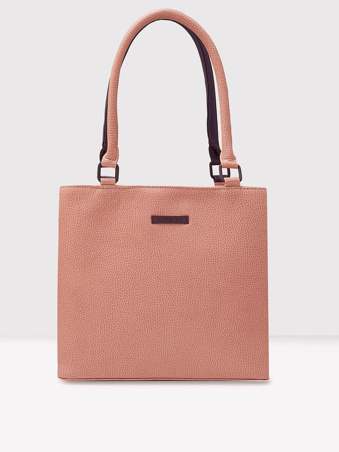 Tote Bag with RFID - Blocking Pocket in Black for Protecting Your Cards and InformationCaprese Pebble Tote Medium Blush / Grape