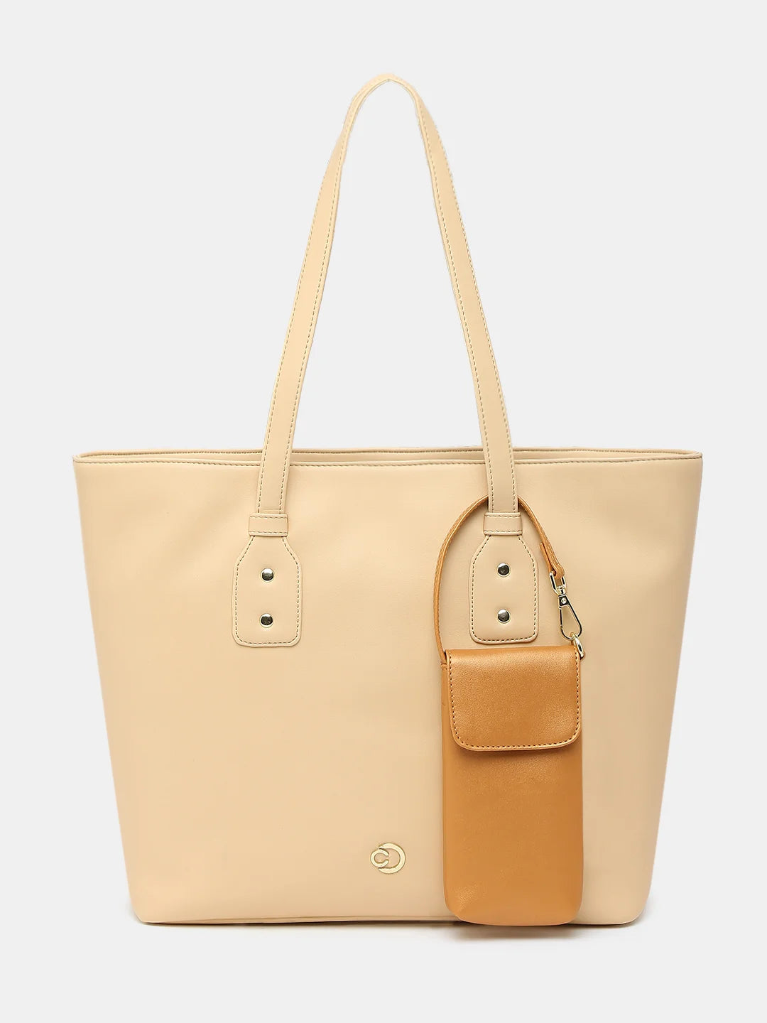 Tote Bag with Adjustable Shoulder Strap in Olive Green for Comfortable CarryingCaprese Salvo Tote Large Beige
