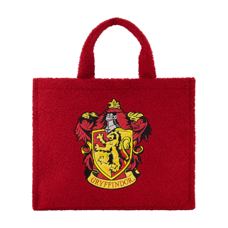 Quilted Tote Bag in Cream with Silver Hardware for a Classic and Sophisticated StyleHarry Potter Gryffindor Crest Sherpa Tote with Trolley Strap