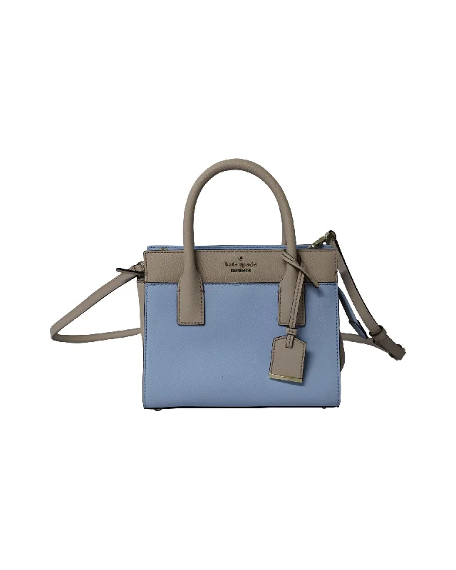 Medium - Sized Canvas Tote Bag in Navy Blue with Striped Pattern for a Nautical - Inspired LookKate Spade Cameron Street Mini Candace Satchel Bag in Light Blue Leather