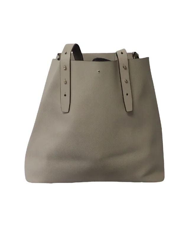 Women's Tote Bag with Detachable Pouch in Purple for Added ConvenienceKate Spade Large Adjustable Strap Tote Bag in Grey Leather