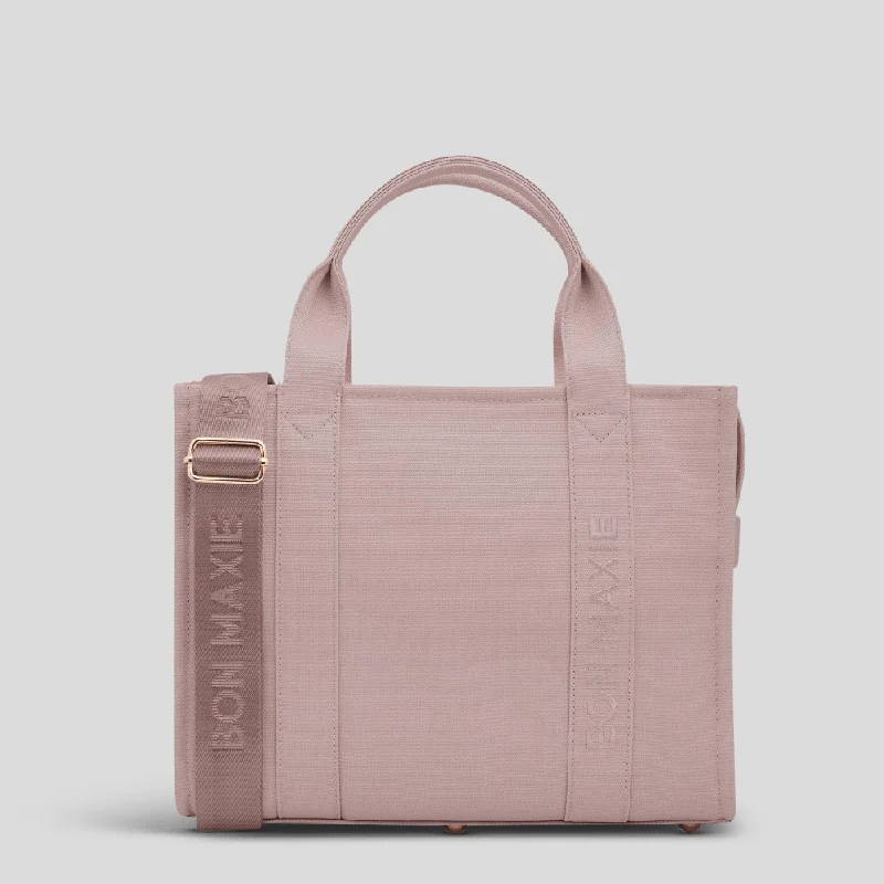 Women's Tote Bag with Zipper Closure in Red for Secure StorageSmall Bon Vivant Structured Tote Bag -- Mini Tote Milk Tea