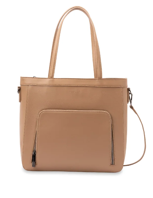 Tote Bag with RFID - Blocking Pocket in Black for Protecting Your Cards and InformationMocha Elliot Tote Bag- Taupe