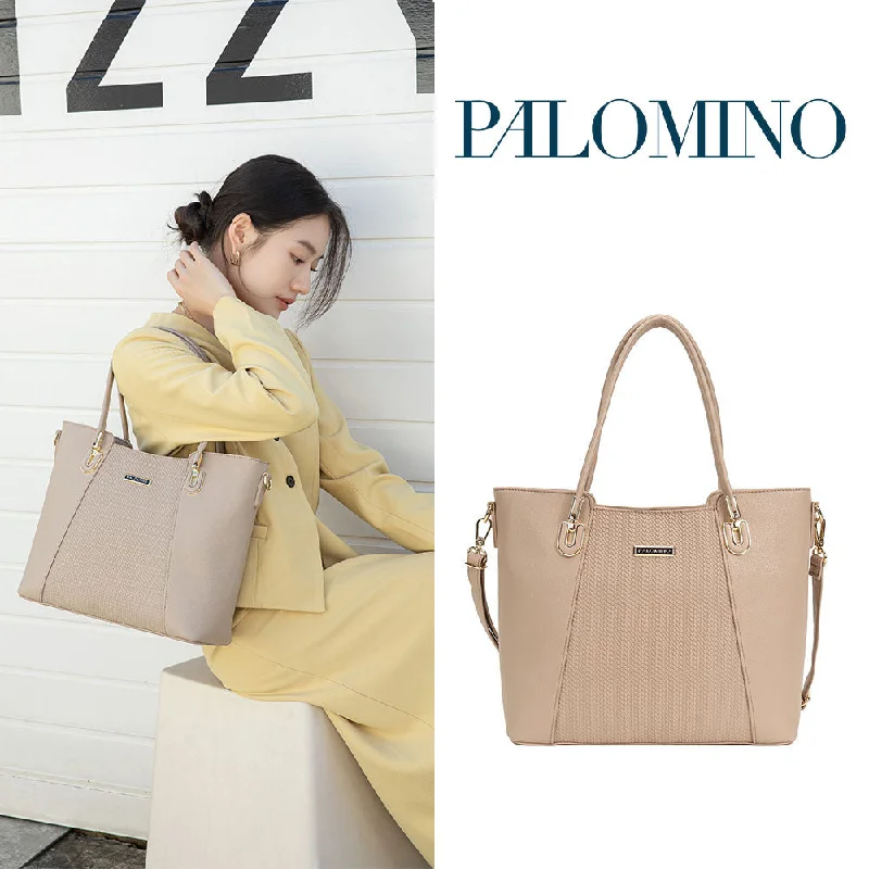 Small Vegan Leather Tote Bag in Blush Pink with Gold - Tone Hardware for a Feminine and Stylish AccessoryPalomino Ceska Totebag Wanita