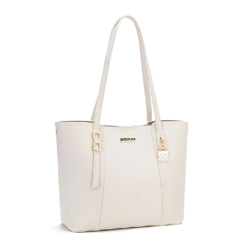 Women's Tote Bag with Detachable Pouch in Purple for Added ConveniencePalomino Cornel Totebag - Ivory