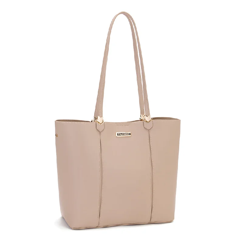 Monogrammed Tote Bag in Brown Leather with Personalized Initials for a Custom and Elegant TouchPalomino Costa Totebag - Khaki