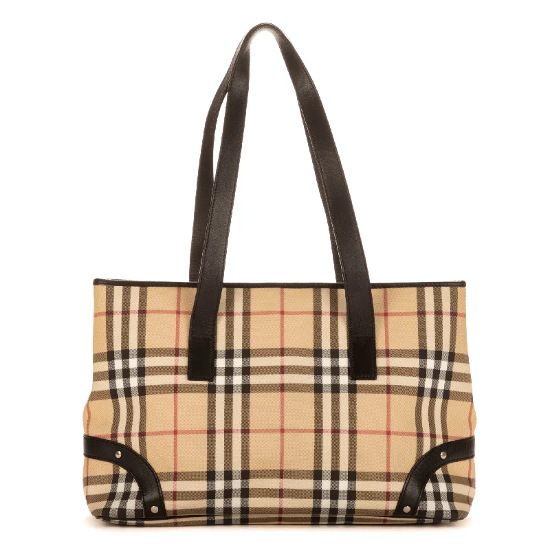 Women's Tote Bag with Magnetic Closure in Orange for Easy Access on the GoPlaid Tote