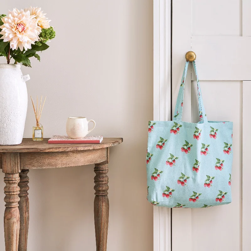 Women's Tote Bag with Magnetic Closure in Orange for Easy Access on the GoStrawberries Tote Bag