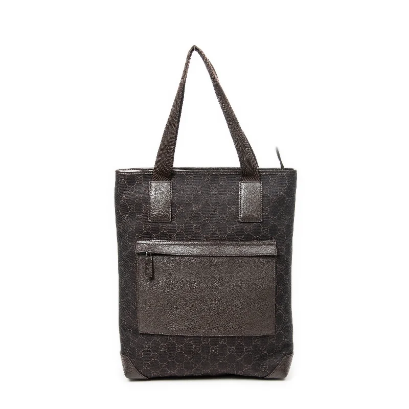 Women's Tote Bag with Inner Compartments in Gray for Organizing Everyday EssentialsTall Front Pocket Zip Tote