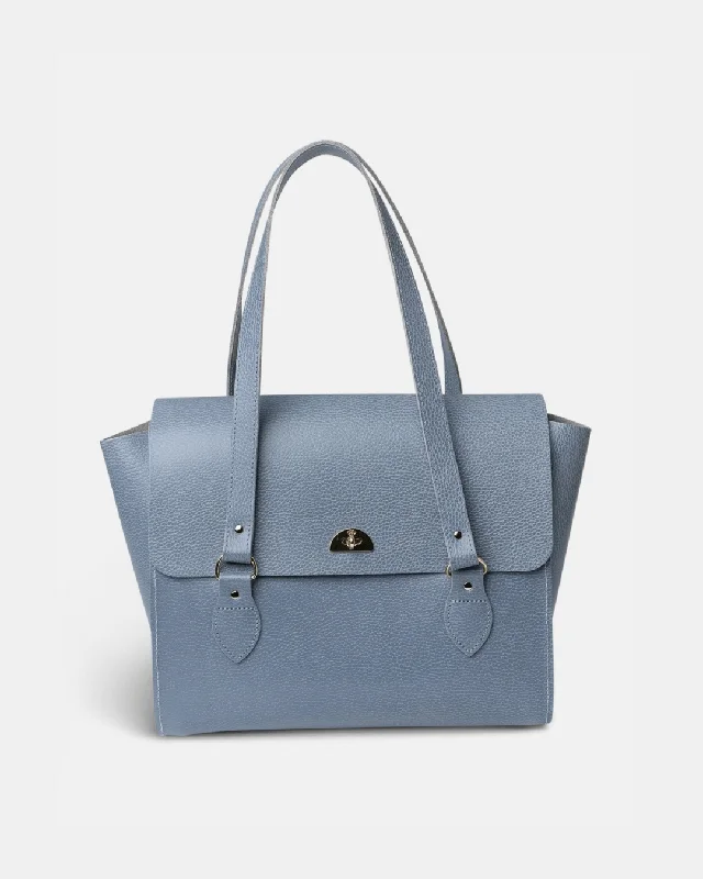 Linen Tote Bag in Natural Beige with Braided Details for a Rustic Summer EnsembleThe Emily -  French Grey Celtic Grain