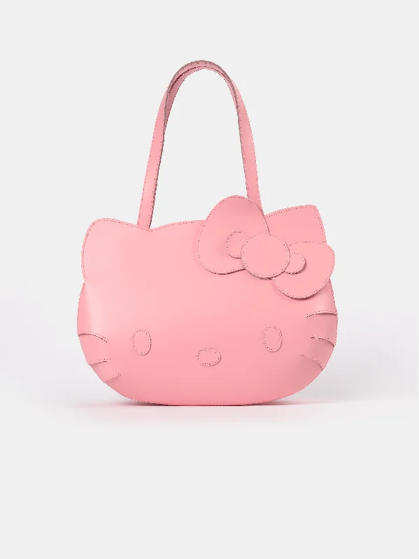 Women's Tote Bag with Detachable Pouch in Purple for Added ConvenienceThe Hello Kitty Face Tote - Pink Icing