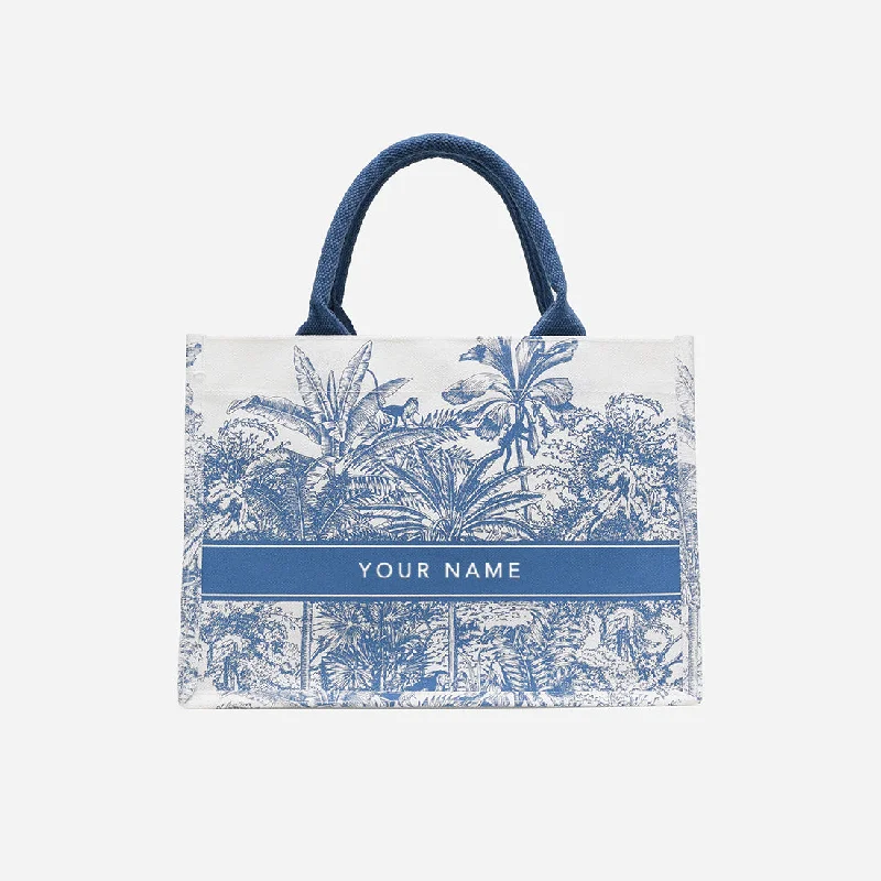 Oversized Jute Tote Bag in Natural Color with Rope Handles for a Beach VacationThe Malaysian Macaque Medium Tote Bag