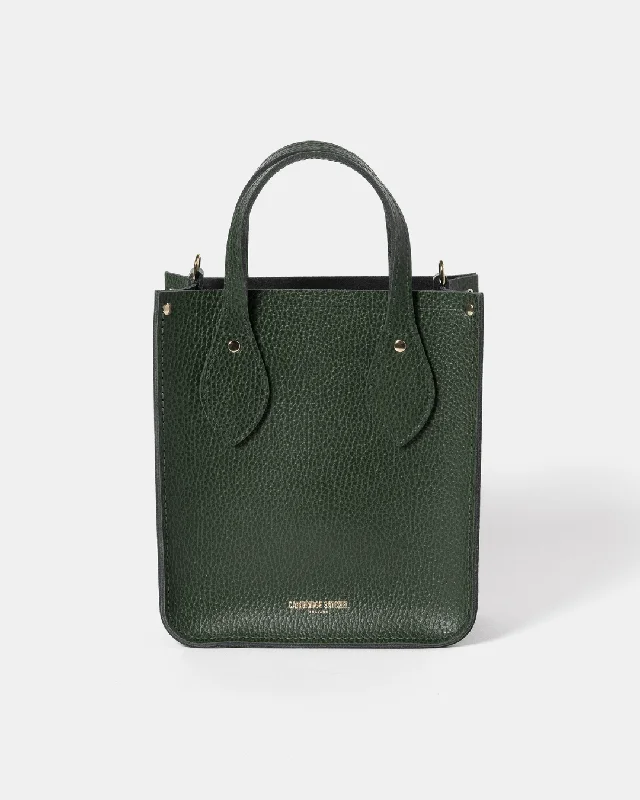 Metallic Tote Bag in Rose Gold with Chain Handles for a Glamorous Night OutThe Mini Tote - Racing Green Celtic Grain