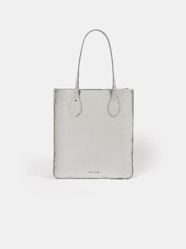 Women's Tote Bag with Inner Compartments in Gray for Organizing Everyday EssentialsThe Tote - Moon Grey Celtic Grain