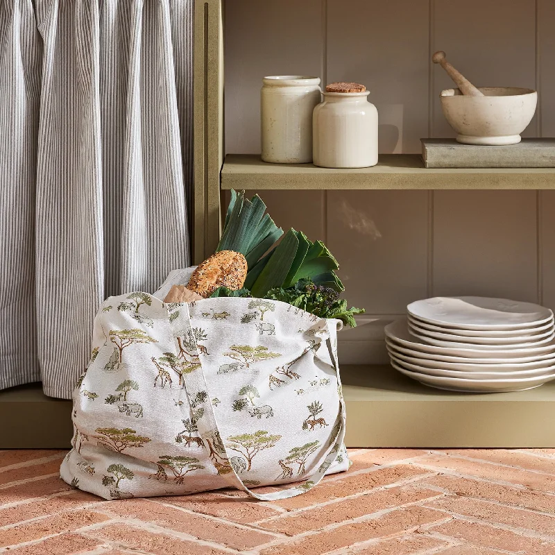 Quilted Tote Bag in Cream with Silver Hardware for a Classic and Sophisticated StyleWild Savannah Tote Bag