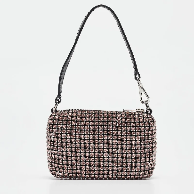 Pearl - Embellished Clutch in Cream for Bridal ShowersAlexander Wang Pink Crystal Mesh Heiress Pouch Bag