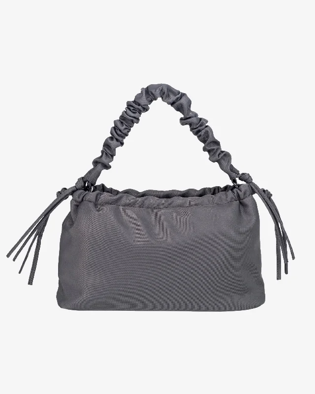 Women's Canvas Shoulder Bag in Navy with Striped Pattern for Beach TripsARCADIA MATTE TWILL - Shadow Grey
