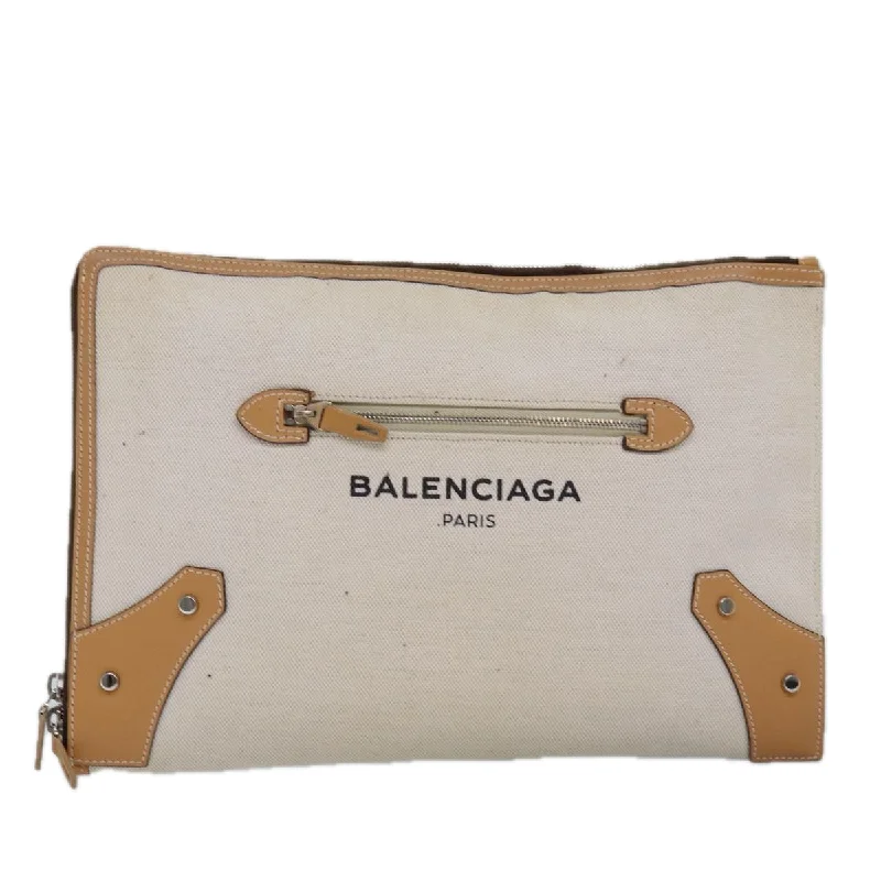Women's Lizard - Print Clutch in Brown for a Chic LookBalenciaga  Canvas Clutch Bag (Pre-Owned)