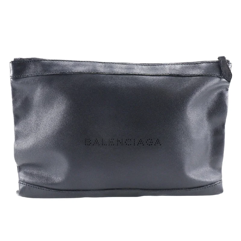 Large Sequin Clutch in Gold for Red - Carpet EventsBalenciaga Navy  Leather Clutch Bag (Pre-Owned)