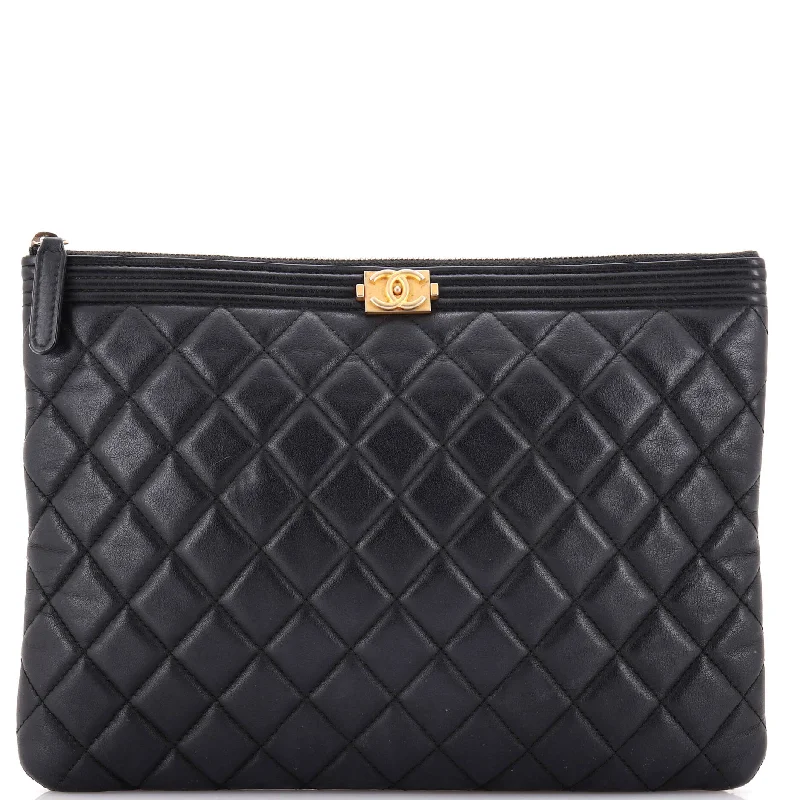 Pearl - Embellished Clutch in Cream for Bridal ShowersBoy O Case Clutch Quilted Lambskin Medium