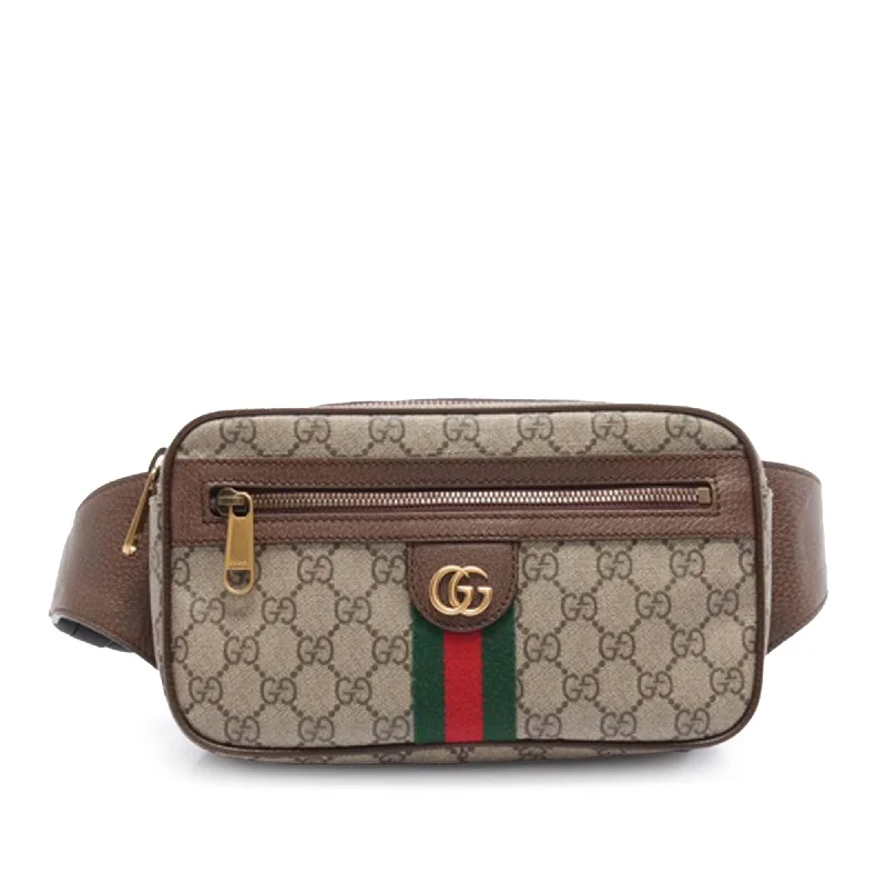 Metallic Shoulder Bag in Gold for Special OccasionsBrown Gucci Small GG Supreme Ophidia Belt Bag