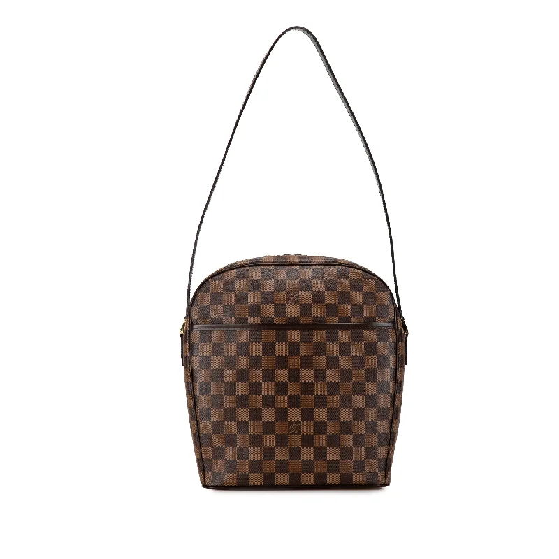 Women's Canvas Shoulder Bag in Navy with Striped Pattern for Beach TripsBrown Louis Vuitton Damier Ebene Ipanema GM Shoulder Bag Women's Canvas Shoulder Bag in Navy with Striped Pattern for Beach TripsBrown Louis Vuitton Damier Ebene Ipanema GM Shoulder Bag