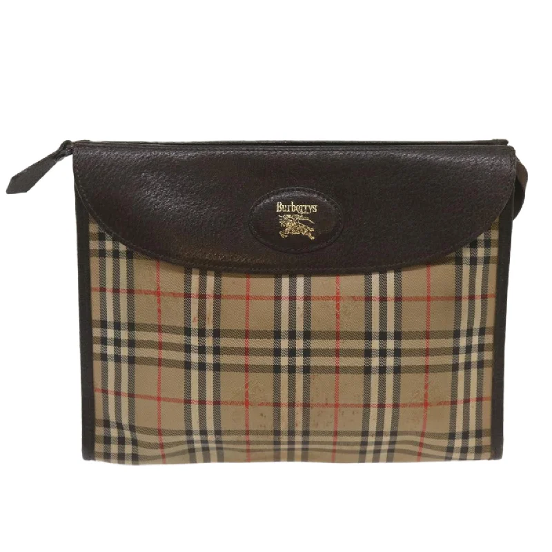 Women's Glittery Clutch in Blue for Disco - Themed EventsBurberry Nova Check  Canvas Clutch Bag (Pre-Owned)