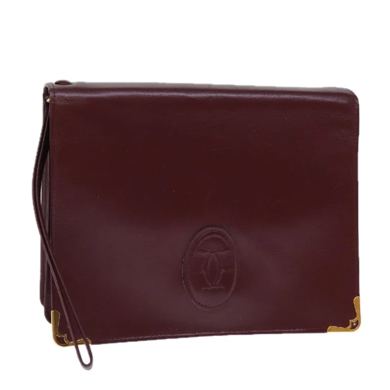 Floral - Printed Satin Clutch in Pink for Spring GalasCartier Must De Cartier  Leather Clutch Bag (Pre-Owned)