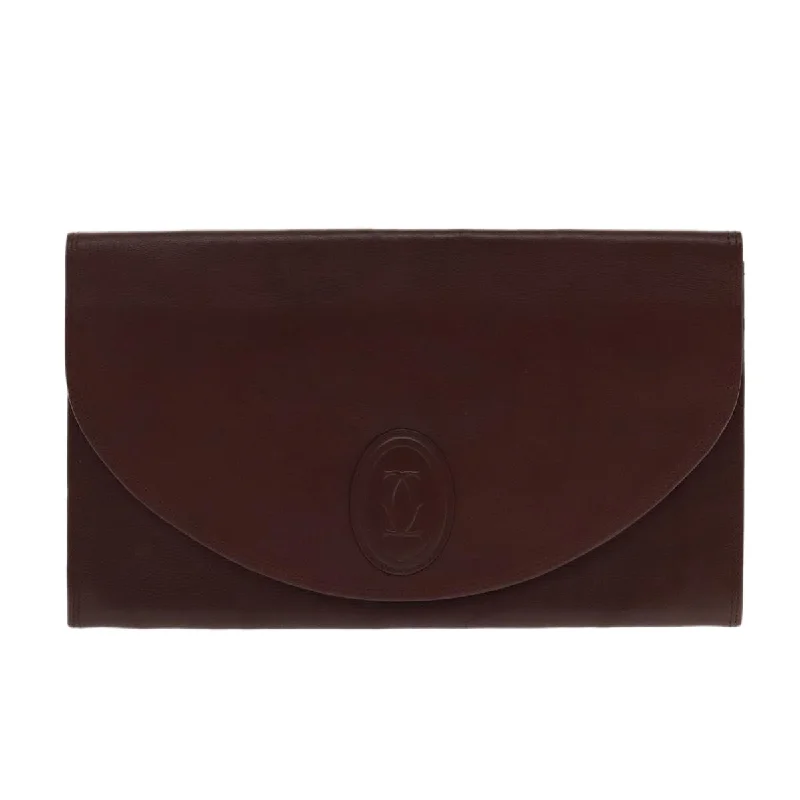 Women's Small Beaded Clutch in Silver for New Year's Eve PartyCartier Must De Cartier  Leather Clutch Bag (Pre-Owned)